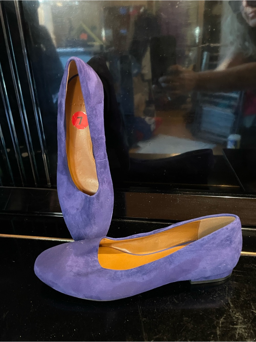 Halston Heritage Purple Suede Slip-On Flats